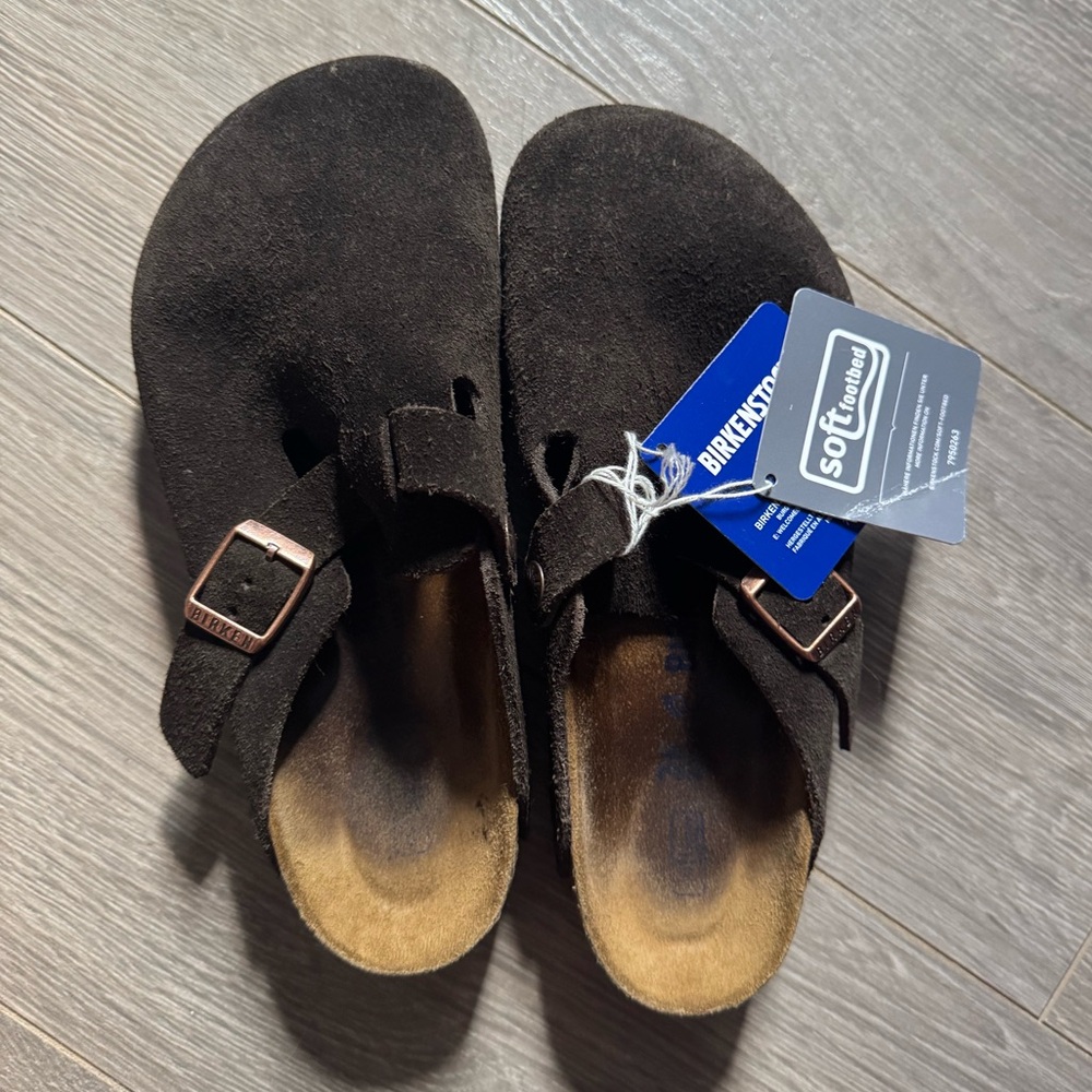 Mocha Brown Birkenstock Boston Clogs size 36